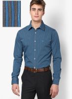 Park Avenue Blue Formal Shirt (Super Slim Fit)