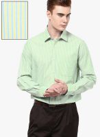 Peter England Green Slim Fit Formal Shirt