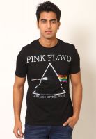 Pink Floyd Black Printed Round Neck T-Shirts