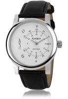 Playboy P6889 Black/White Analog Watch