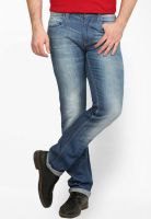 Police Washed Blue Slim Fit Jeans