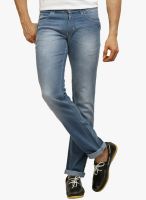 Police Washed Blue Slim Fit Jeans