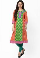 Prakhya Green Printed Kurtas