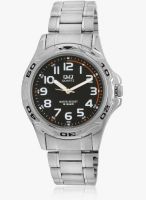 Q&Q Q472-205Y -S Silver/Black Analog Watch