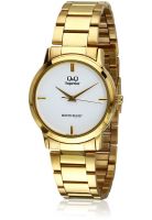 Q&Q S026-001Y Gold/White Analog Watch