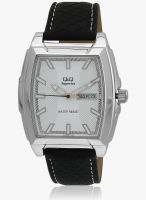 Q&Q S208-301Y Black/Silver Analog Watch