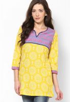 Rangriti Yellow Printed Kurtis