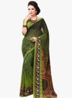 Roop Kashish Green Printed Saree