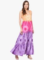 Rose Vanessa Pink Colored Printed Maxi Dress