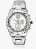 Seiko Spc107p1-Sor Silver/White Chronograph Watch