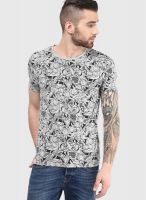 Selected Grey Printed Round Neck T-Shirts