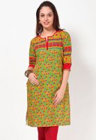 Shree 100% Cotton Yellow Kurti