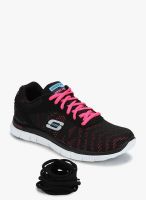 Skechers Flex Appeal Black Running Shoes