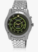 Sonata 7067Sm06 Silver/Black Analog Watch