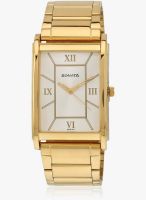 Sonata 77002Ym01a Golden/Silver Analog Watch