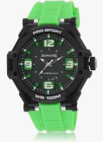 Sonata 77029Pp02 Green/Grey Analog Watch