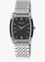 Sonata Ng7080sm02 Silver/Black Analog Watch