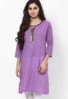 Span Cotton Purple Kurta