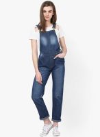 The gud look Blue Solids Jumpsuit