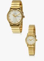 Titan Bandhan Nd15802490Ym04 Gold/Silver Analog Watch