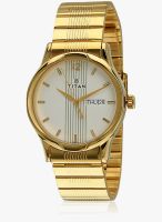 Titan Karishma Nd1580Ym04 Gold/Silver Analog Watch