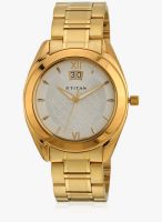 Titan NE1557YM02 Golden/White Analog Watch