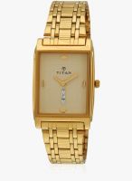 Titan Ne1165Ym02 Golden/Grey Analog Watch