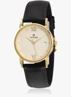 Titan Ne1445Yl02 Black/White Analog Watch