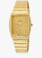 Titan Ne9153Ym03A Golden/Golden Analog Watch