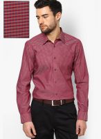 Turtle Checks Red Formal Shirt