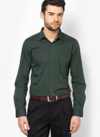 Turtle Solid Green Formal Shirt