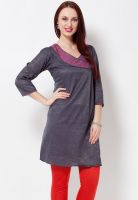 VEDA Grey Printed Kurtis