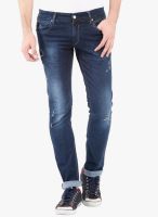 Vintage Blue Low Rise Slim Fit Jeans