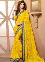 Vishal Yellow Printed Saree