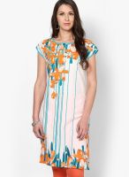 W Orange Printed Kurtis