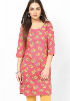 W Pink Printed Kurtas