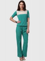 Yepme Green Solid Jumpsuit