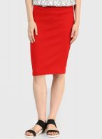 Zalora Red Flared Skirt