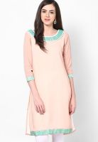 Arpn's Peach Solid Kurta