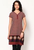 Aurelia Brown Printed Kurtis