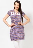 Aurelia Purple Printed Kurtis