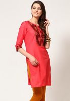 Aurelia Red Solid Kurtis