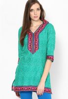 Ayaany Green Printed Kurtis