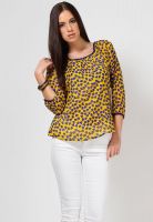 Ayaany Yellow Printed Kurtis