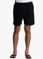 BEEVEE Black Solid Shorts