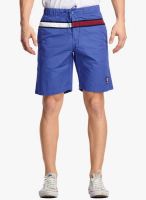 BEEVEE Blue Solid Shorts