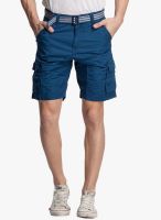 BEEVEE Blue Solid Shorts