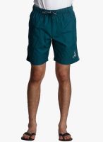 BEEVEE Green Solid Shorts