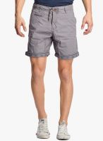 BEEVEE Grey Solid Shorts