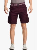 BEEVEE Wine Solid Shorts